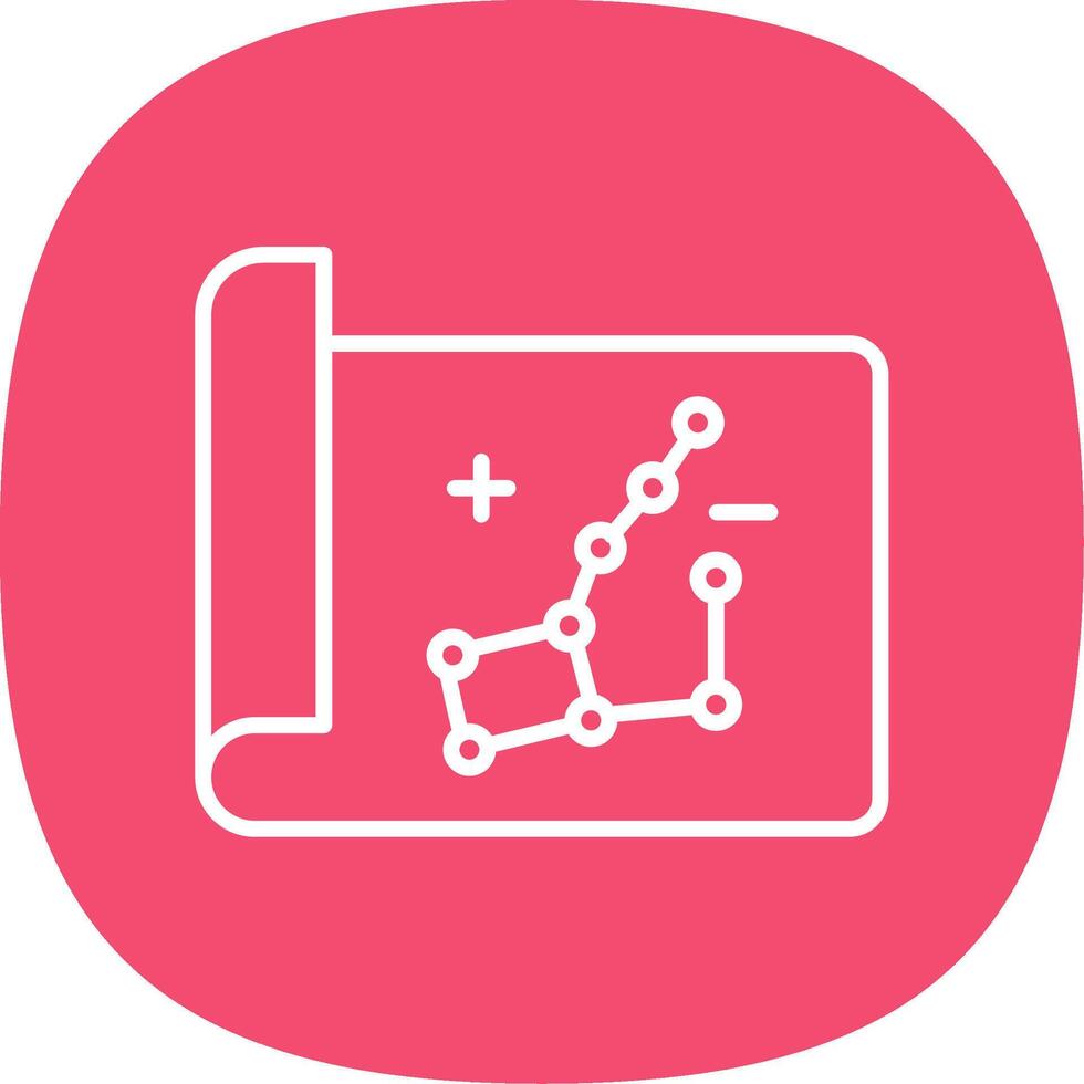 Constellation Line Curve Icon Design vector