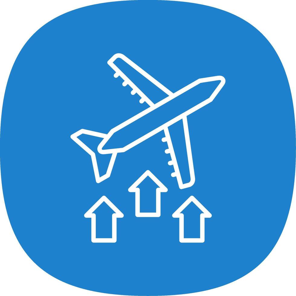 On Air Line Curve Icon Design vector