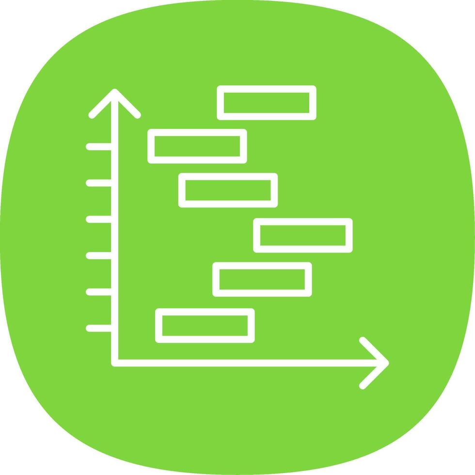 Gnatt Chart Line Curve Icon Design vector