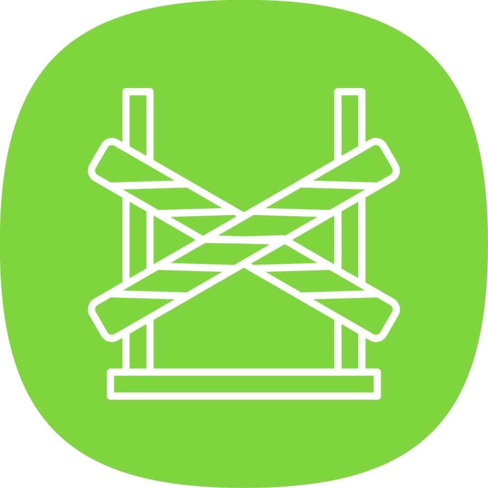 Crime Scene Line Curve Icon Design vector