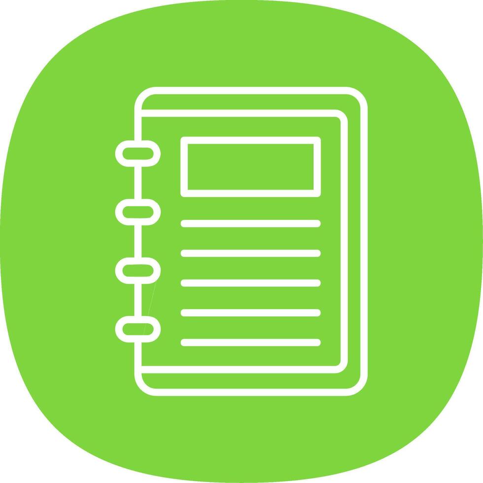Take Note Line Curve Icon Design vector