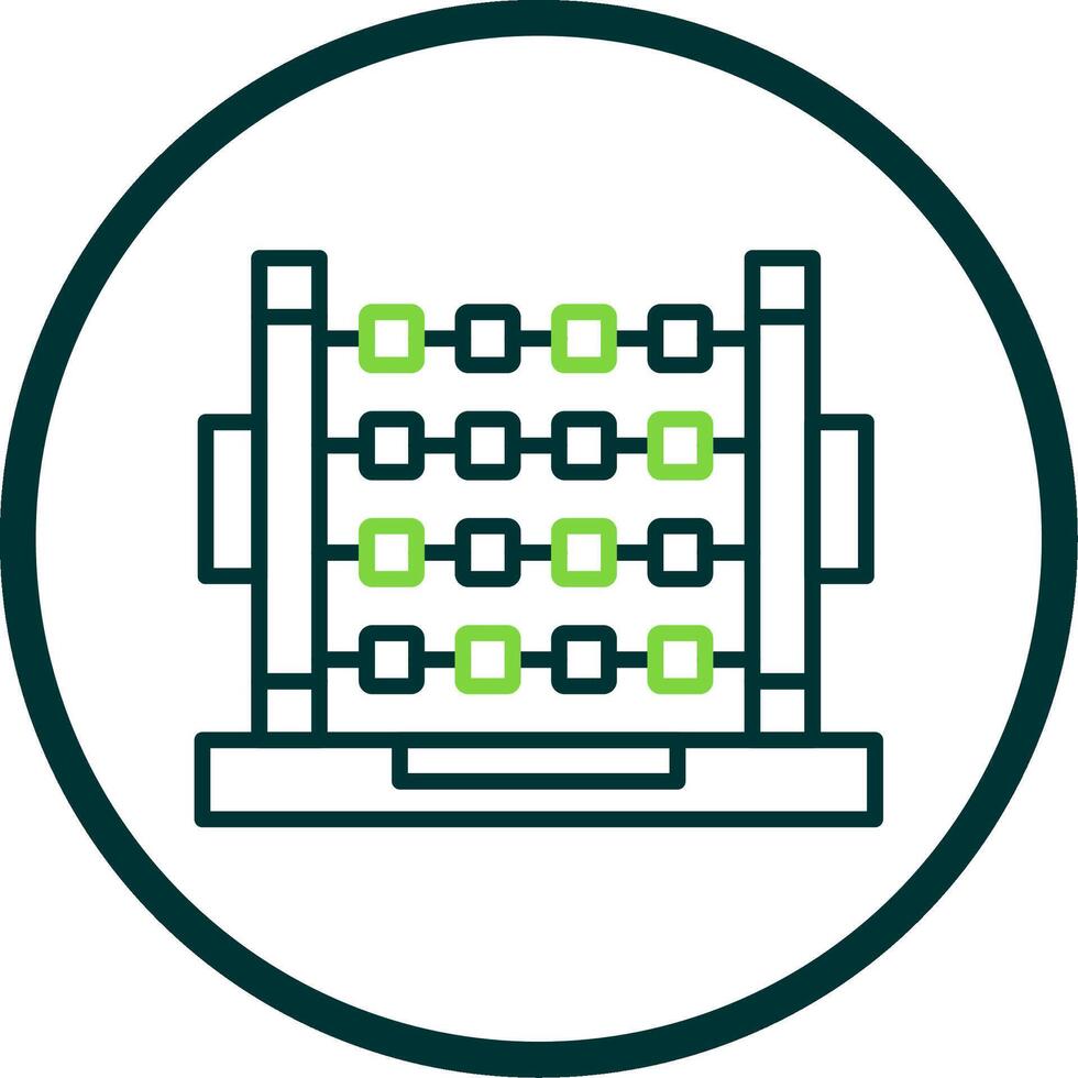 Abacus Line Circle Icon Design vector