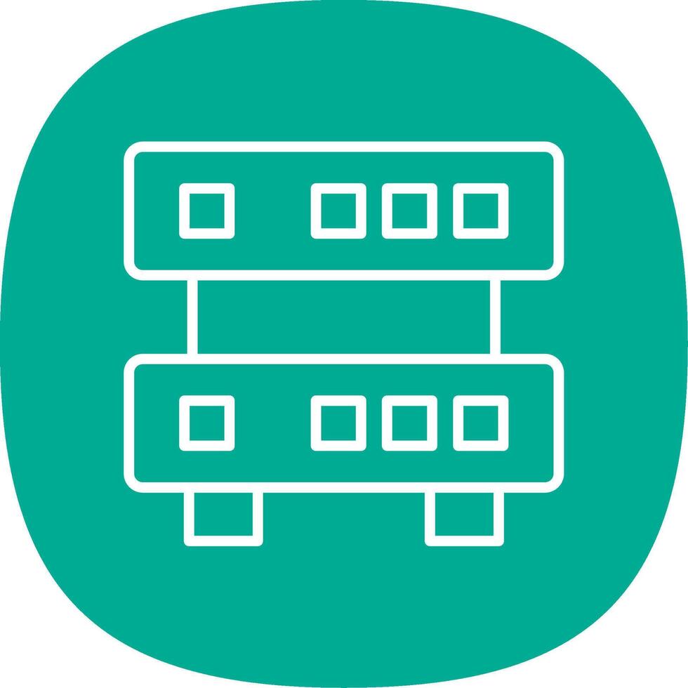 Data Quality Line Curve Icon Design vector