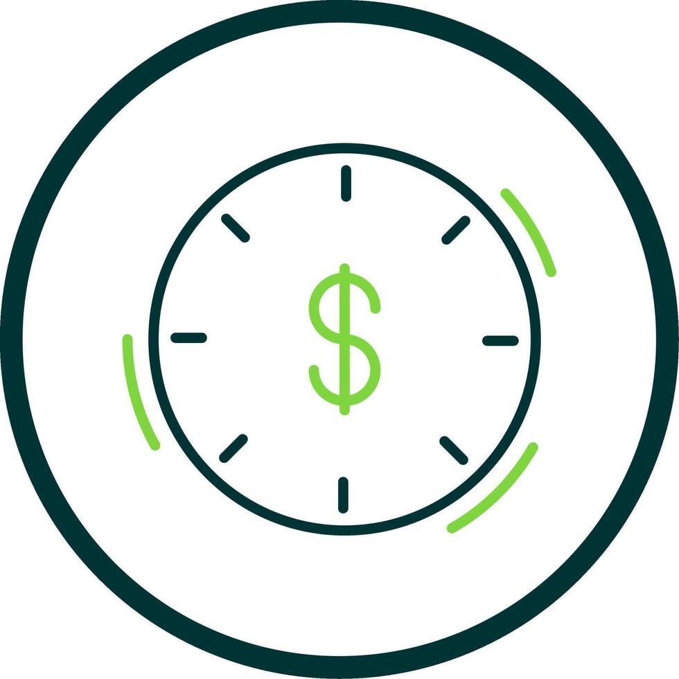 Time Management Line Circle Icon Design vector