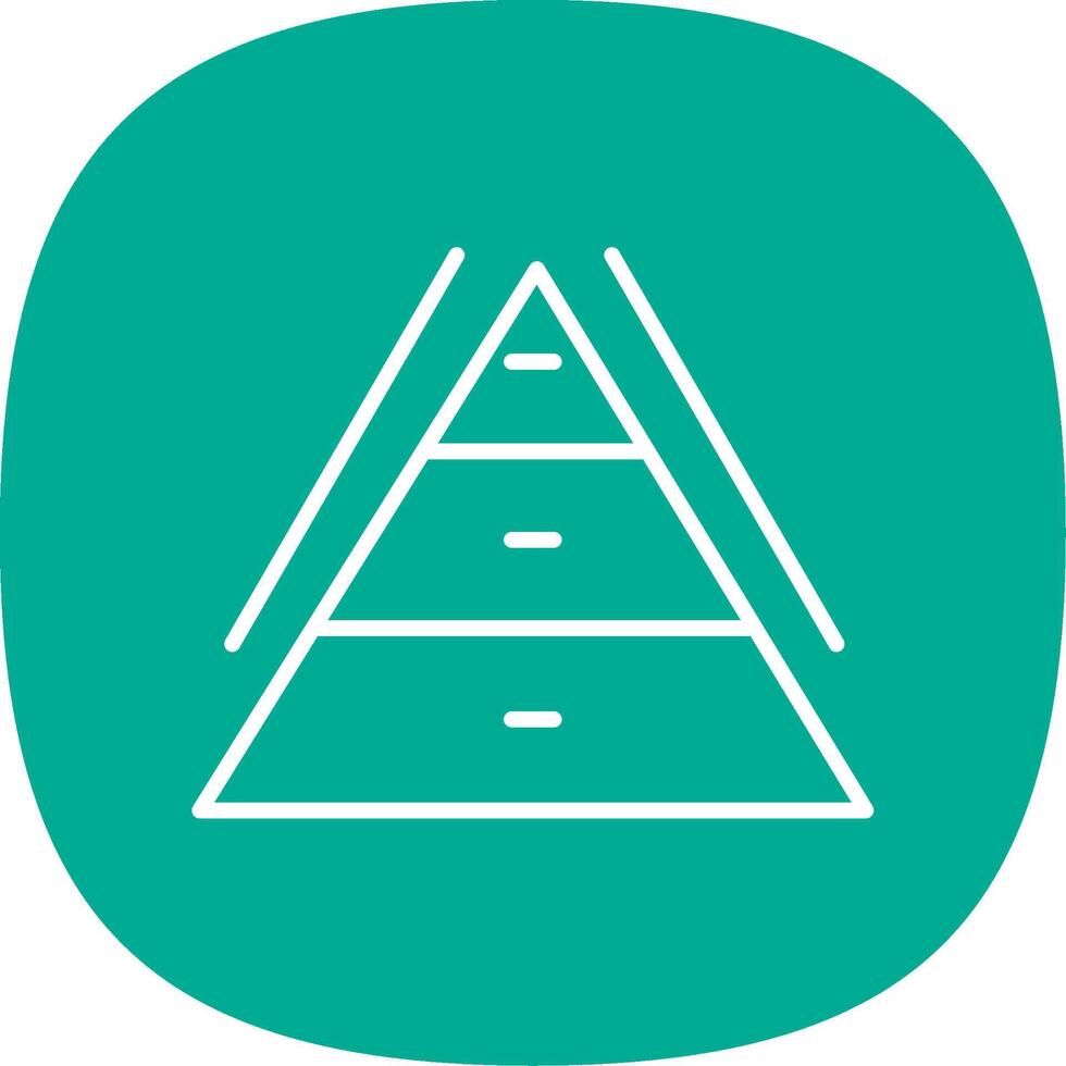 Pyramid Chart Line Curve Icon Design vector