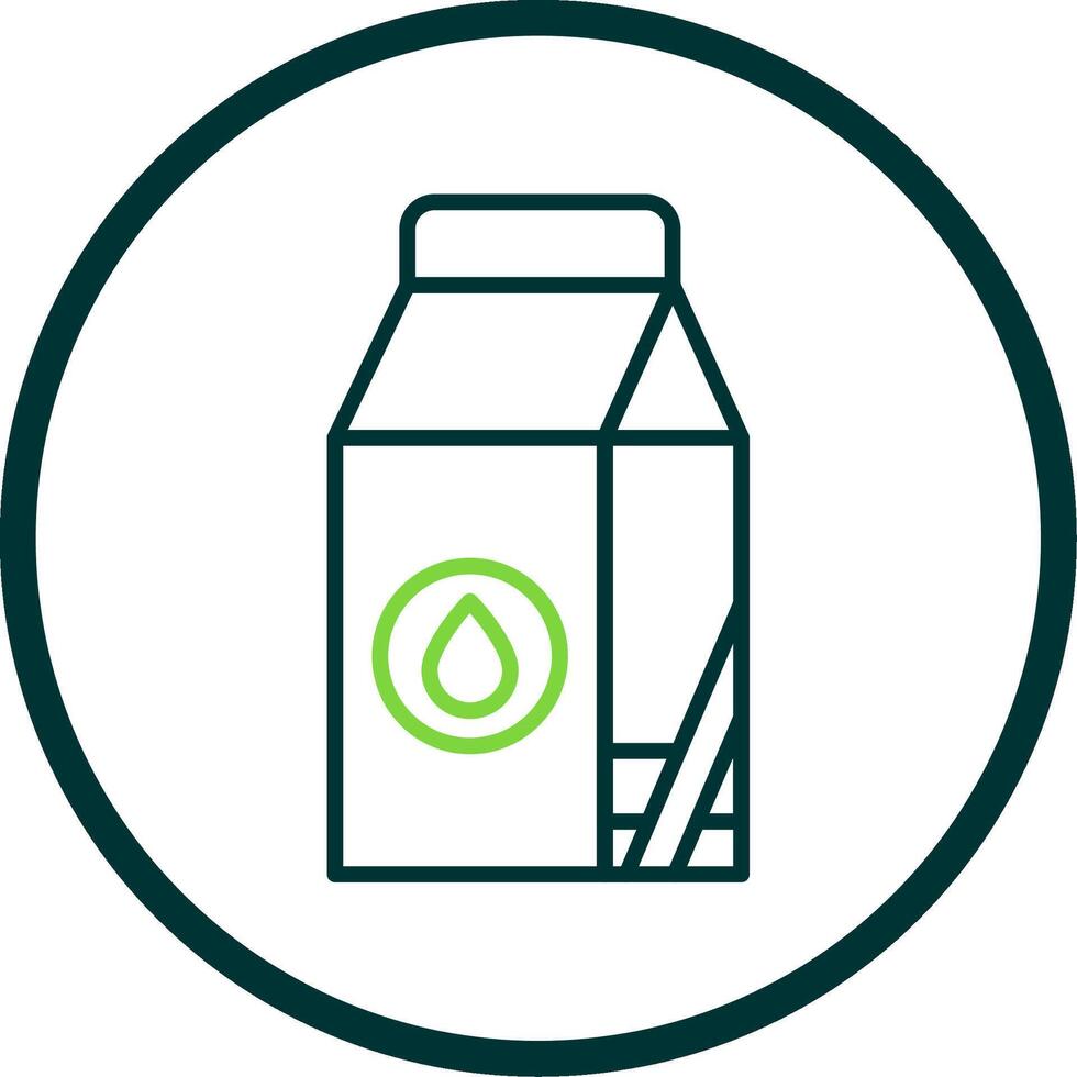 Milk Line Circle Icon Design vector