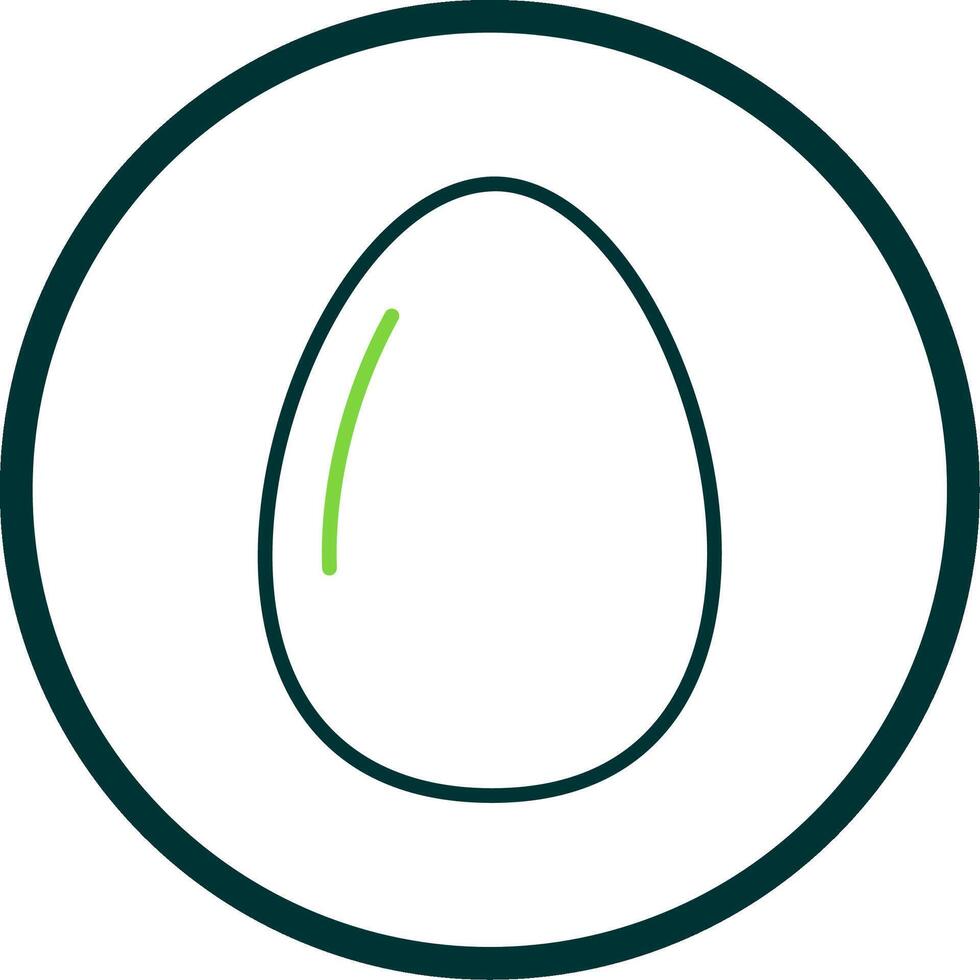 Egg Line Circle Icon Design vector
