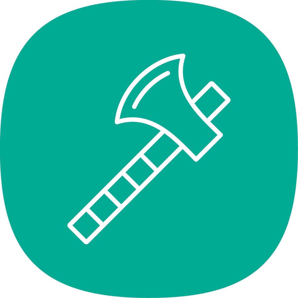 Axe Line Curve Icon Design vector