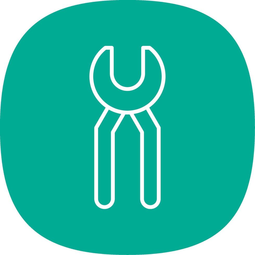 Pincers Line Curve Icon Design vector