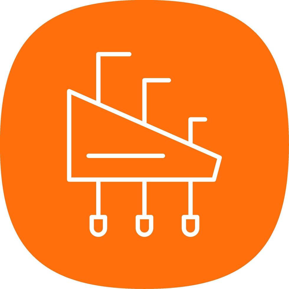 Allen Keys Line Curve Icon Design vector