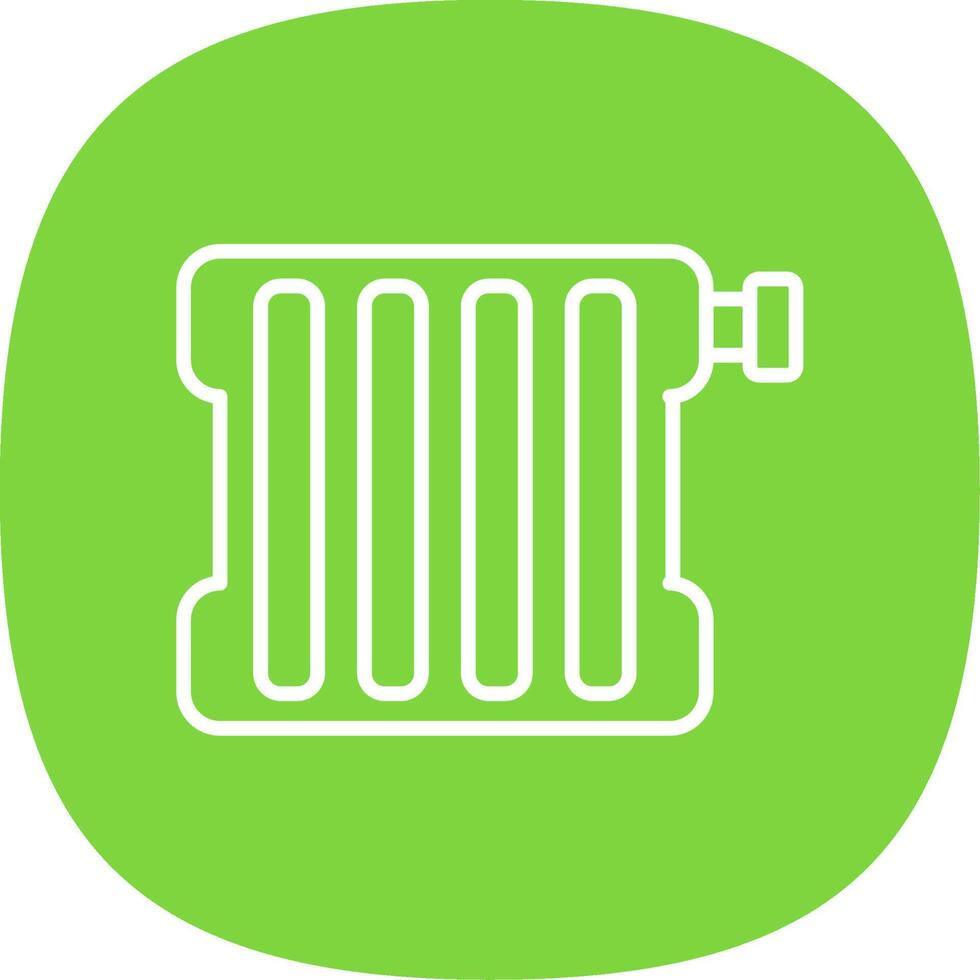 Radiator Line Curve Icon Design vector