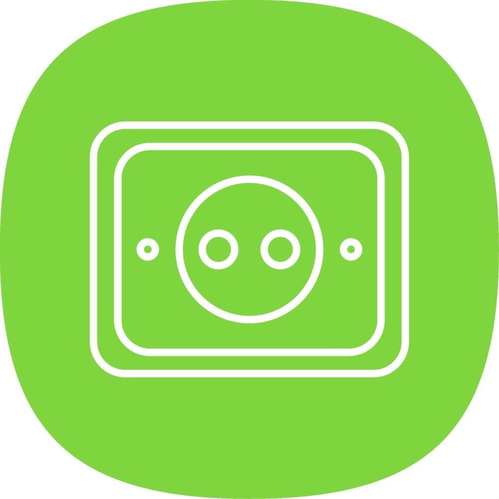 Socket Line Curve Icon Design vector