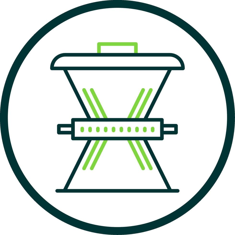 Waste Reduction Line Circle Icon Design vector