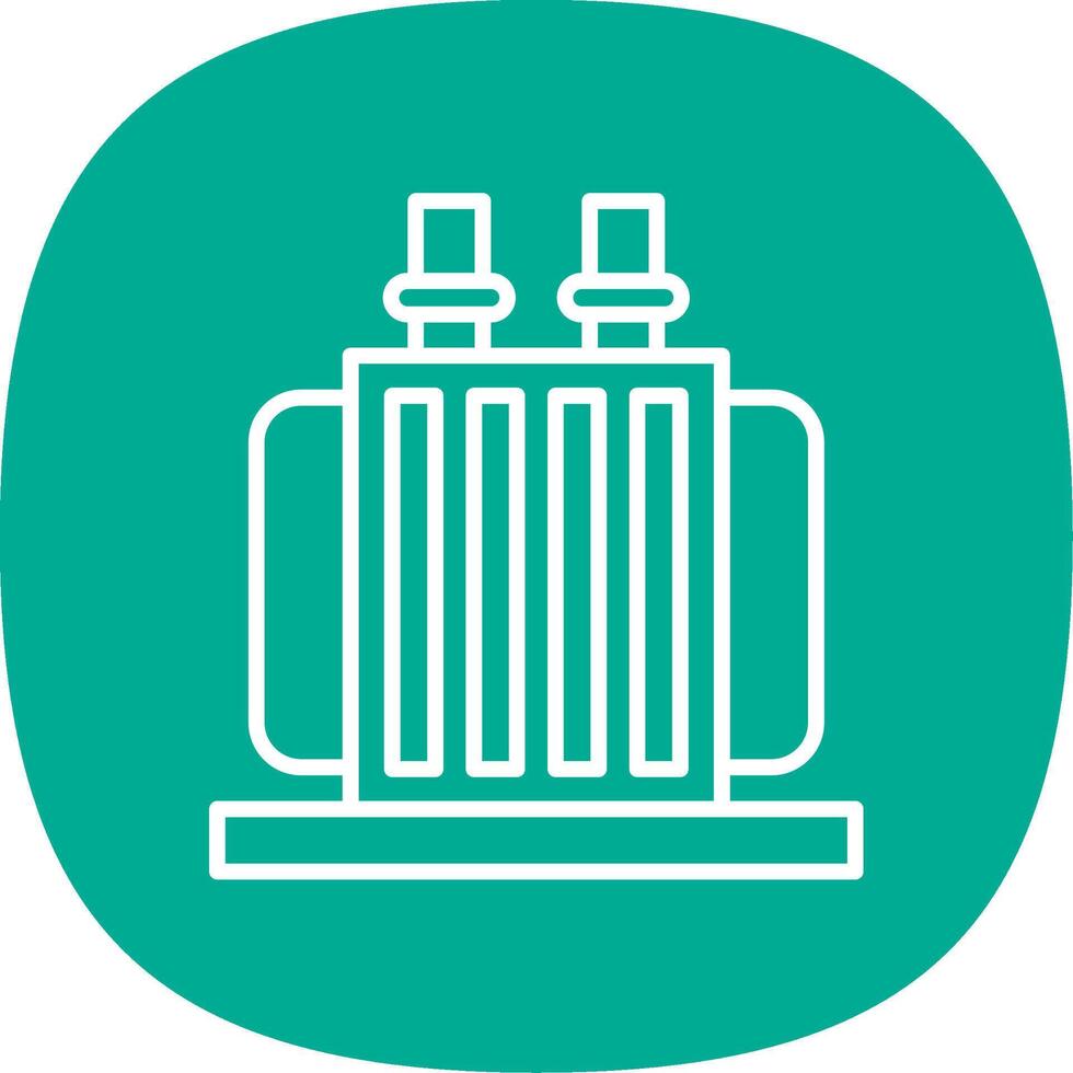 Transformer Line Curve Icon Design vector