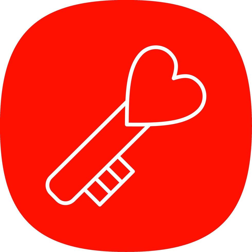 Love Key Line Curve Icon Design vector