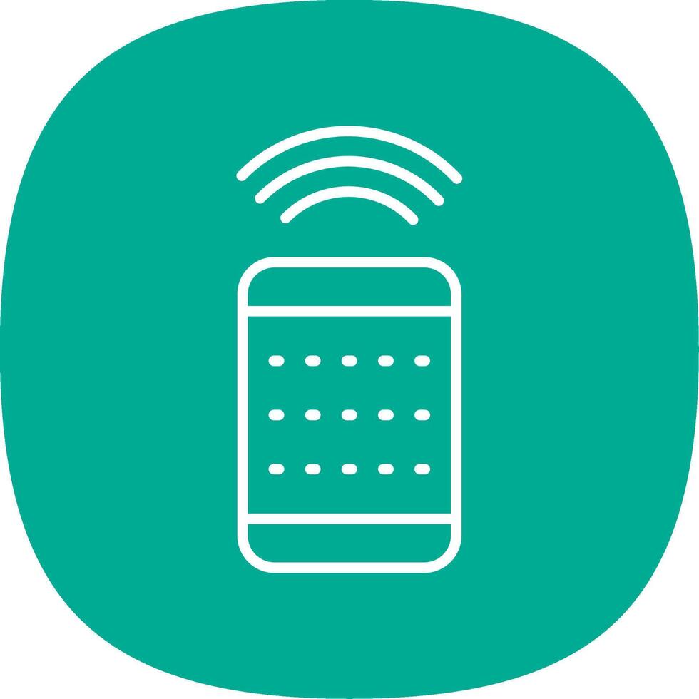Remote Control Line Curve Icon Design vector