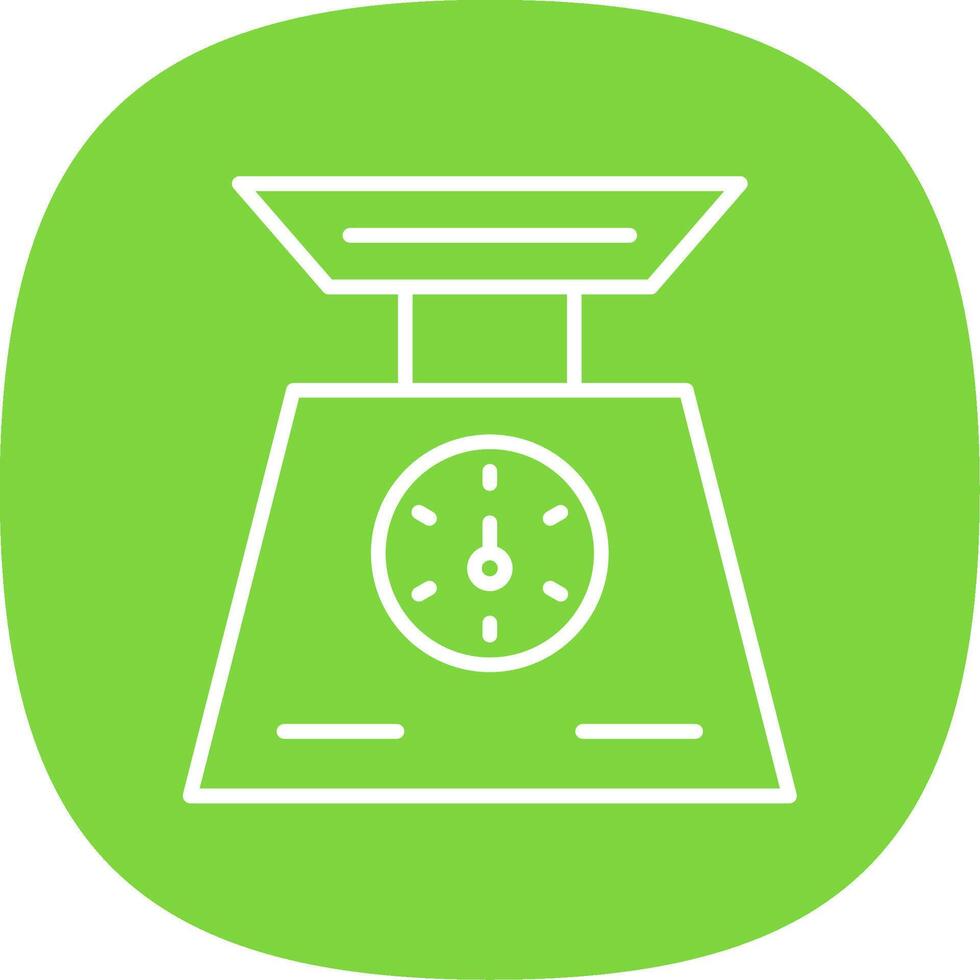 Weigh Scale Line Curve Icon Design vector