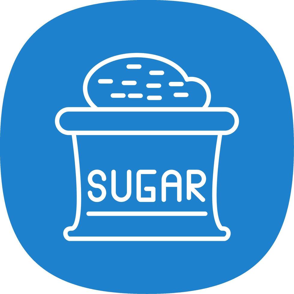 Sugar Line Curve Icon Design vector