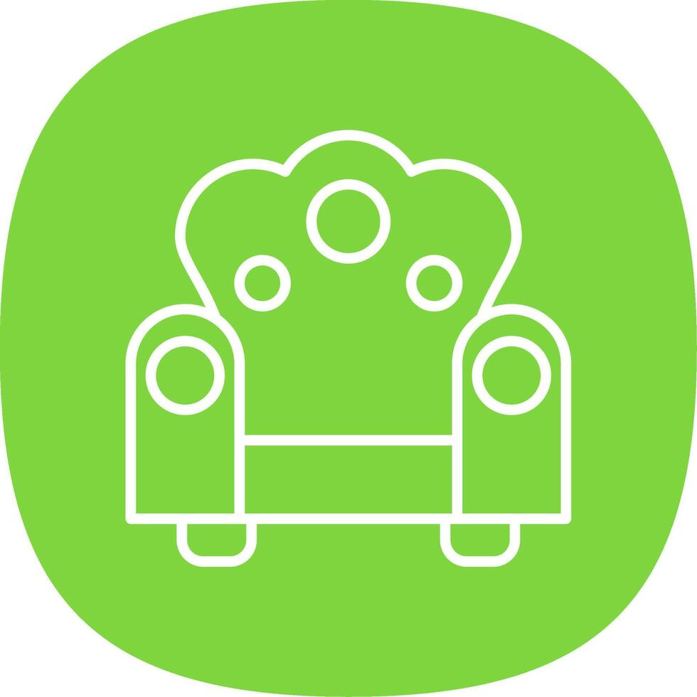 Throne Line Curve Icon Design vector