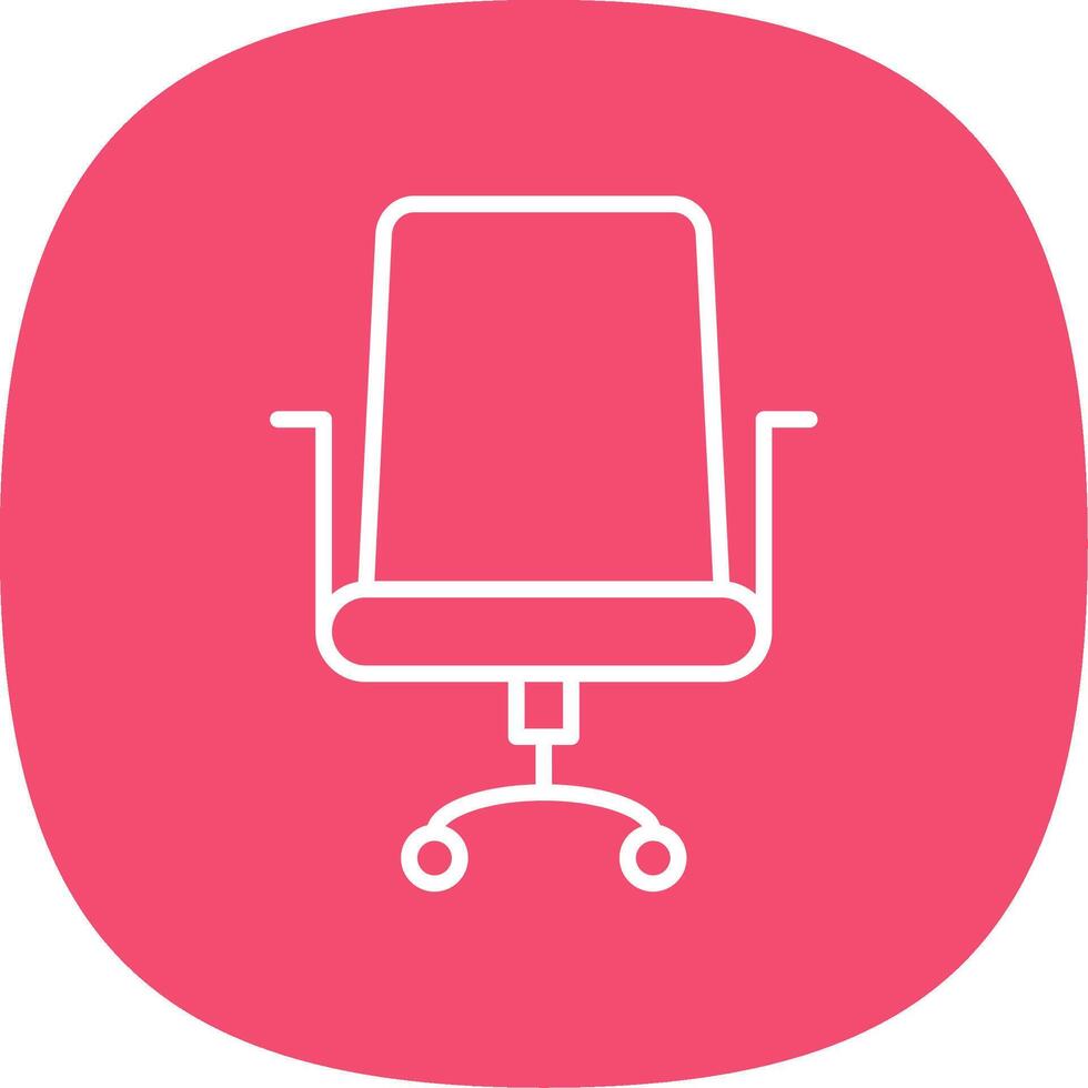 Office Chair Line Curve Icon Design vector