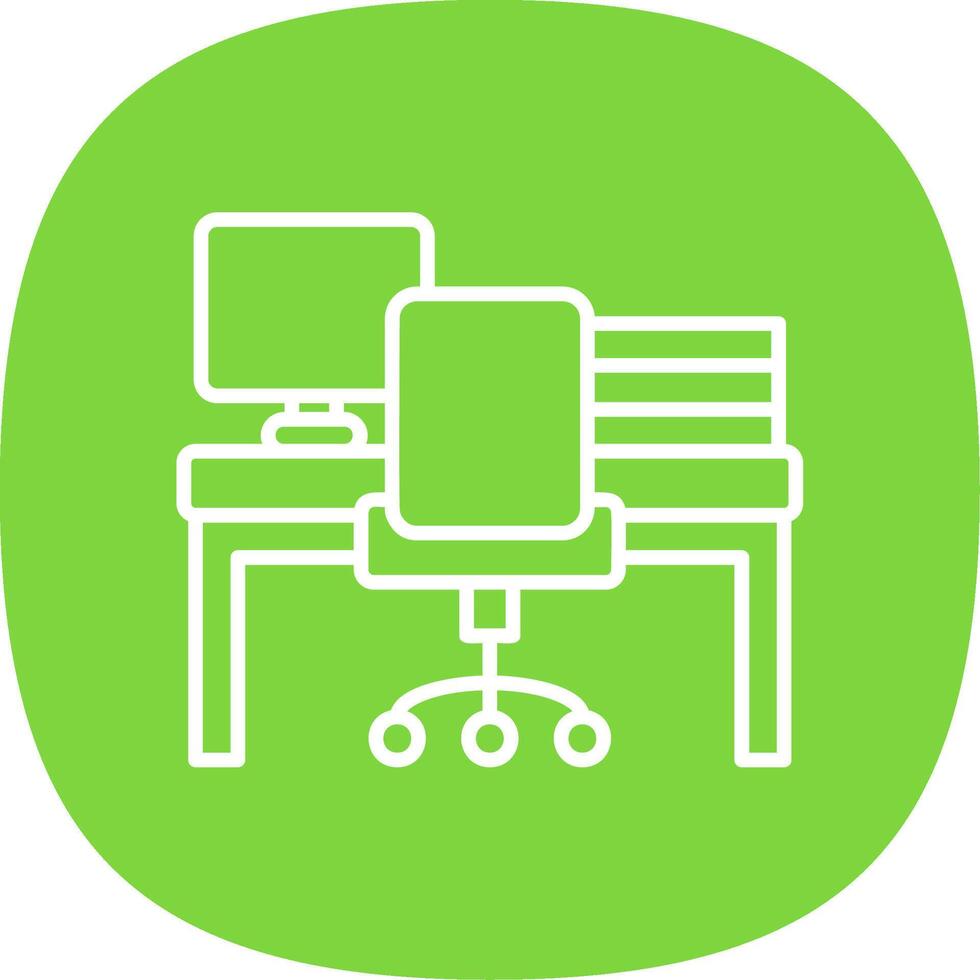 Workspace Line Curve Icon Design vector