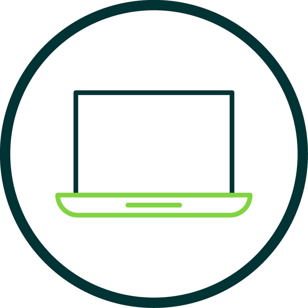 Laptop Line Circle Icon Design vector
