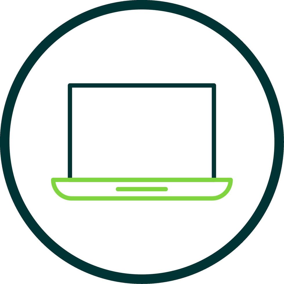 Laptop Line Circle Icon Design vector