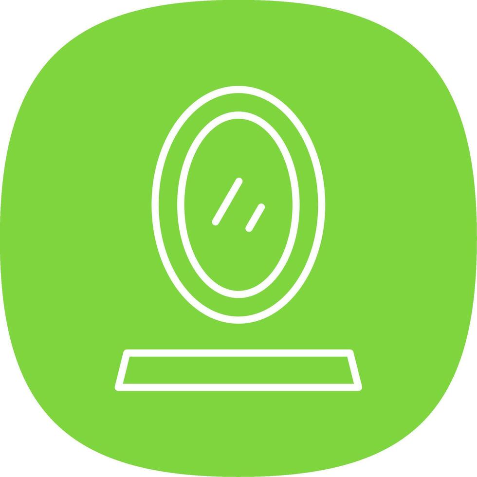 Mirror Line Curve Icon Design vector