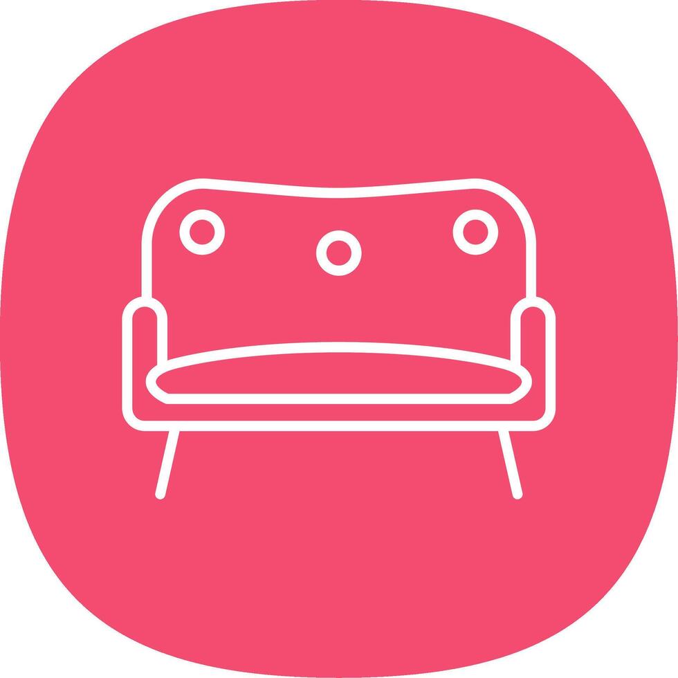 Sofa Line Curve Icon Design vector