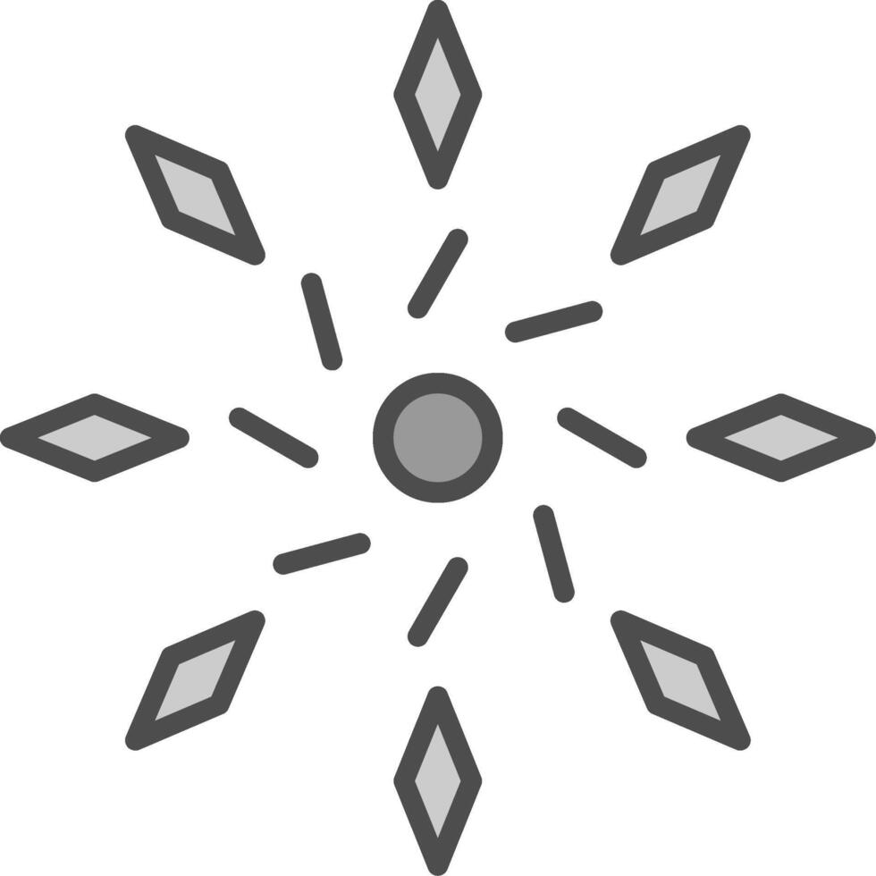 Firework Line Filled Greyscale Icon Design vector