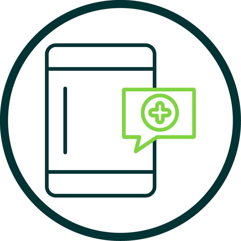 OnLine Circle Multi Circle Medical Help Line Circle Icon Design vector