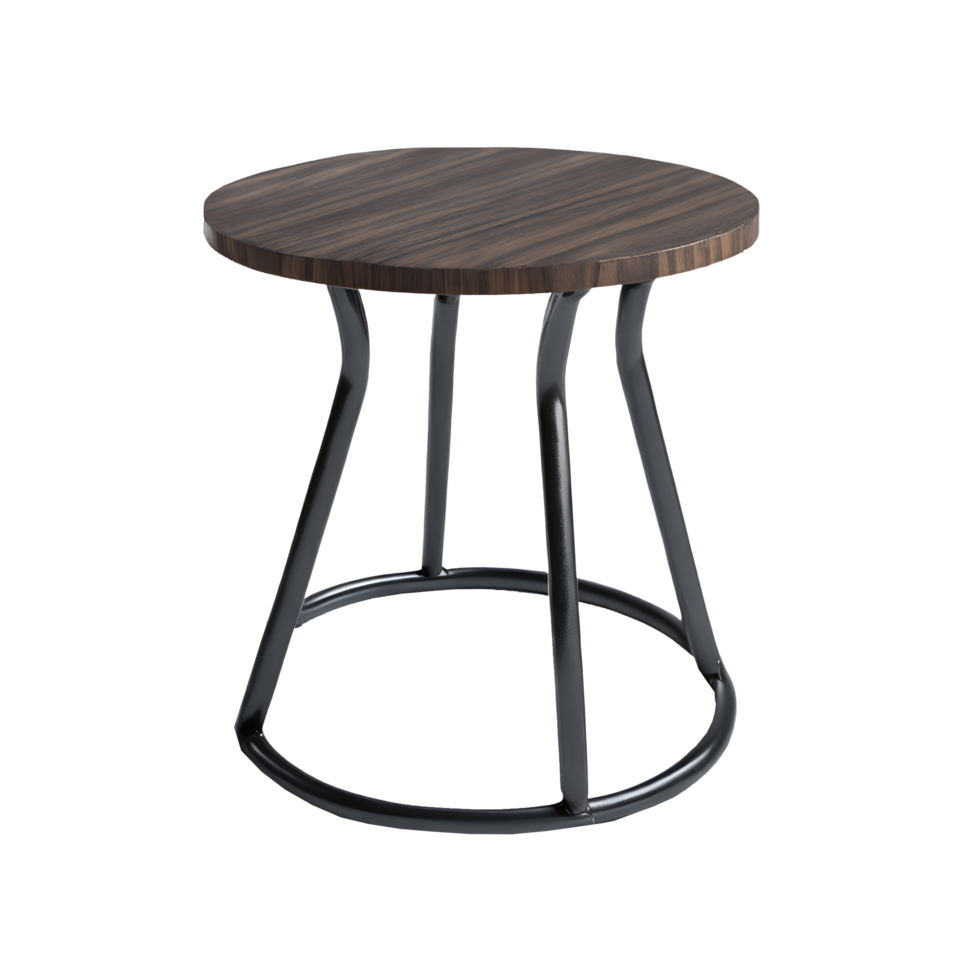 Metal side table isolated on transparent background png