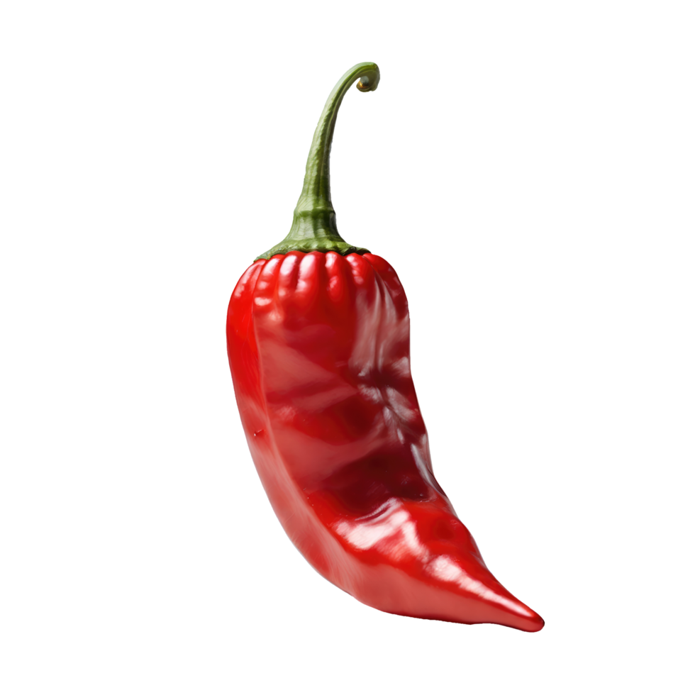 Hot red chili isolated on transparent background png