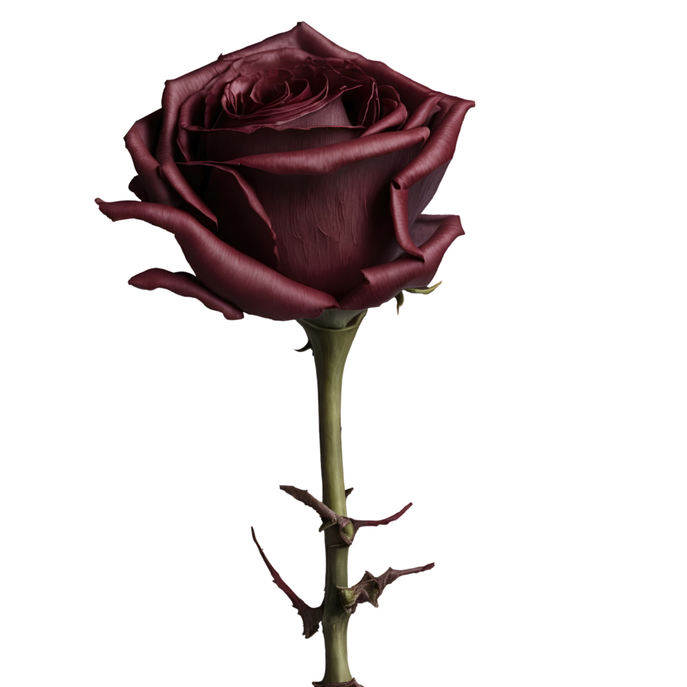 Dry rose isolated on transparent background png