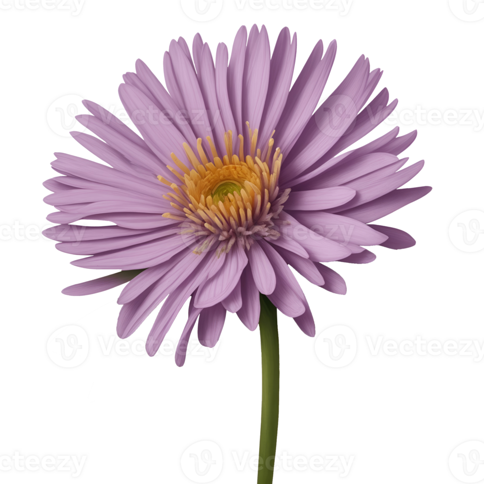 Aster flower isolated on transparent background png