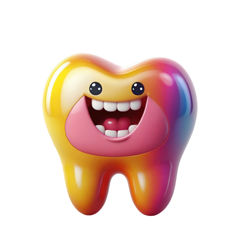 contento linda sonriente dientes aislado en transparente antecedentes png