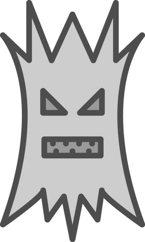 Tree Halloween Line Filled Greyscale Icon Design vector