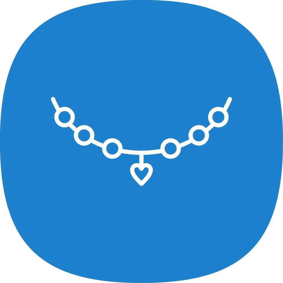 Necklace Line Curve Icon Design vector