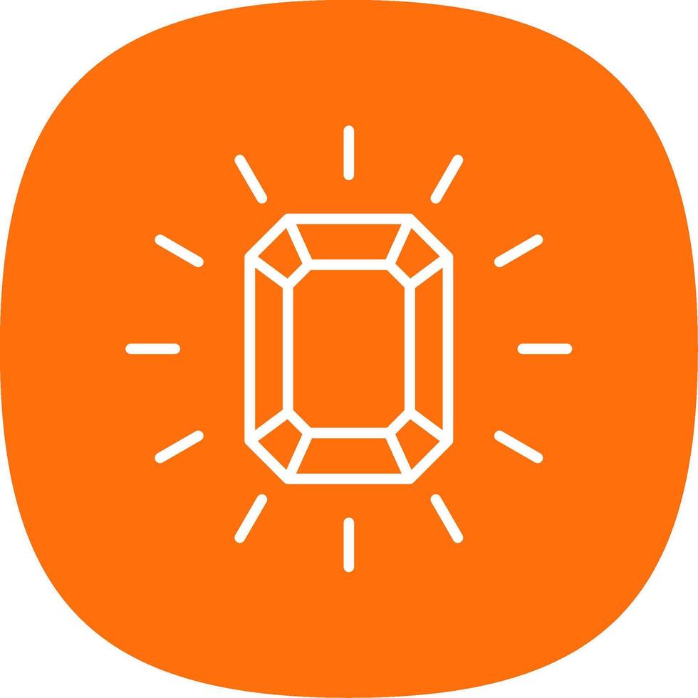 Gem Line Curve Icon Design vector