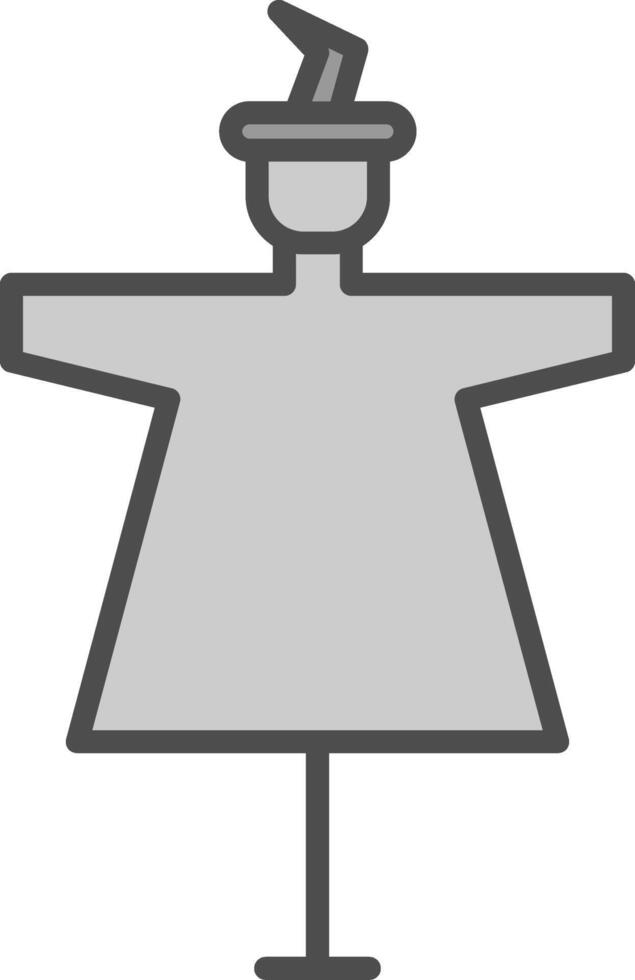 Scarecrow Line Filled Greyscale Icon Design vector