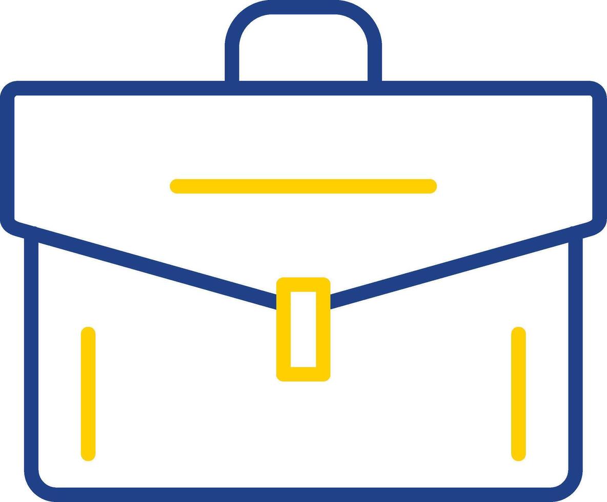 Portfolio Line Two Colour Icon Design vector