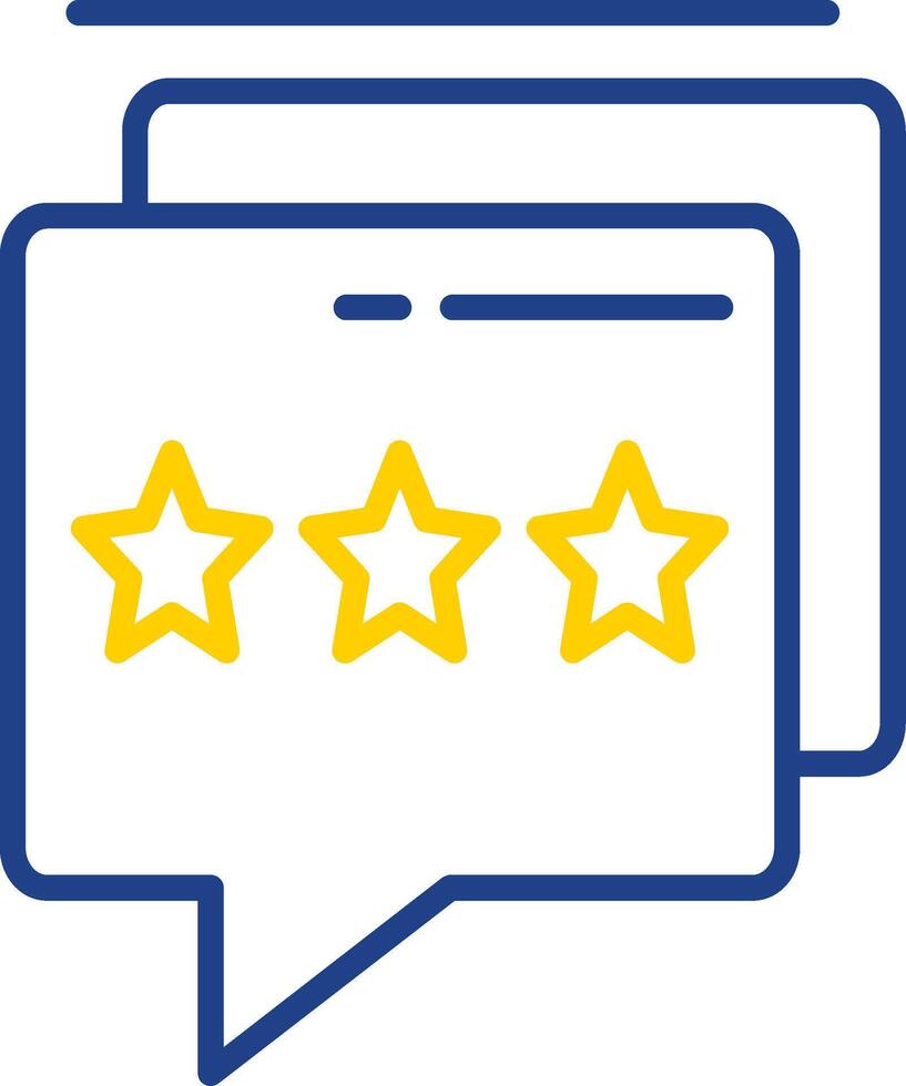 Feedback Chat Line Two Colour Icon Design vector