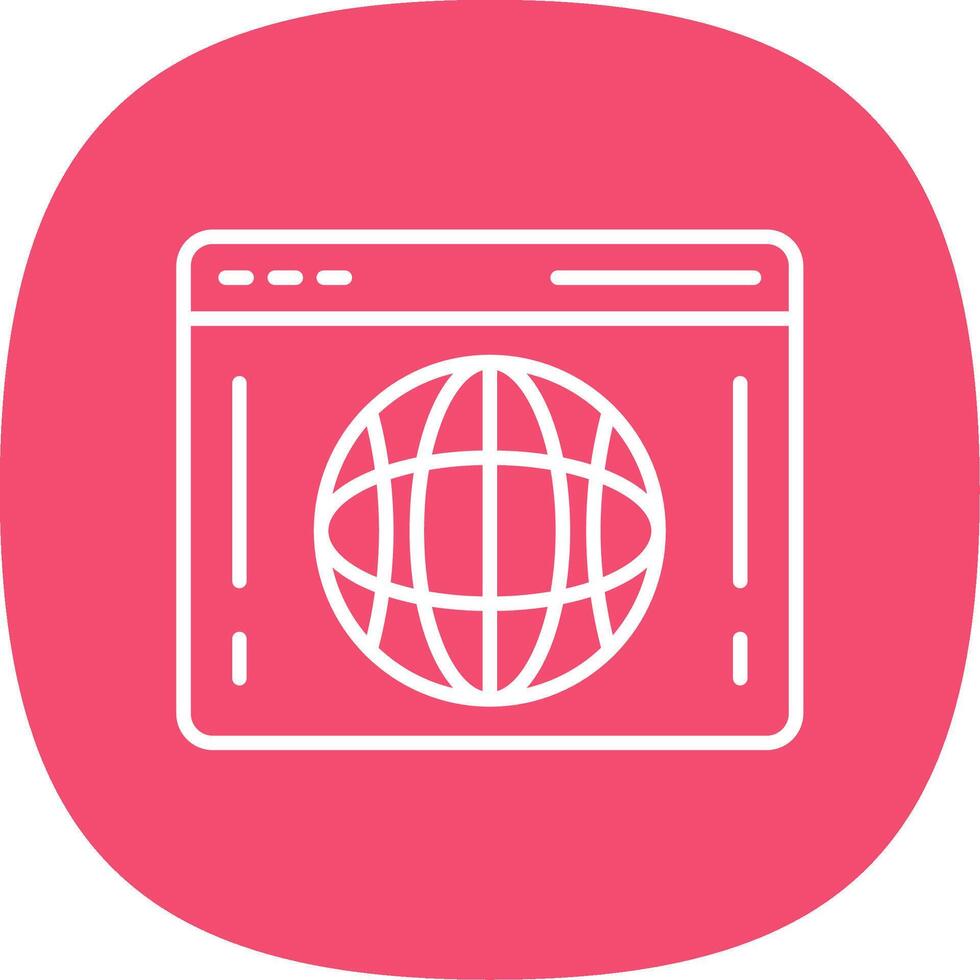 Web Portal Line Curve Icon Design vector