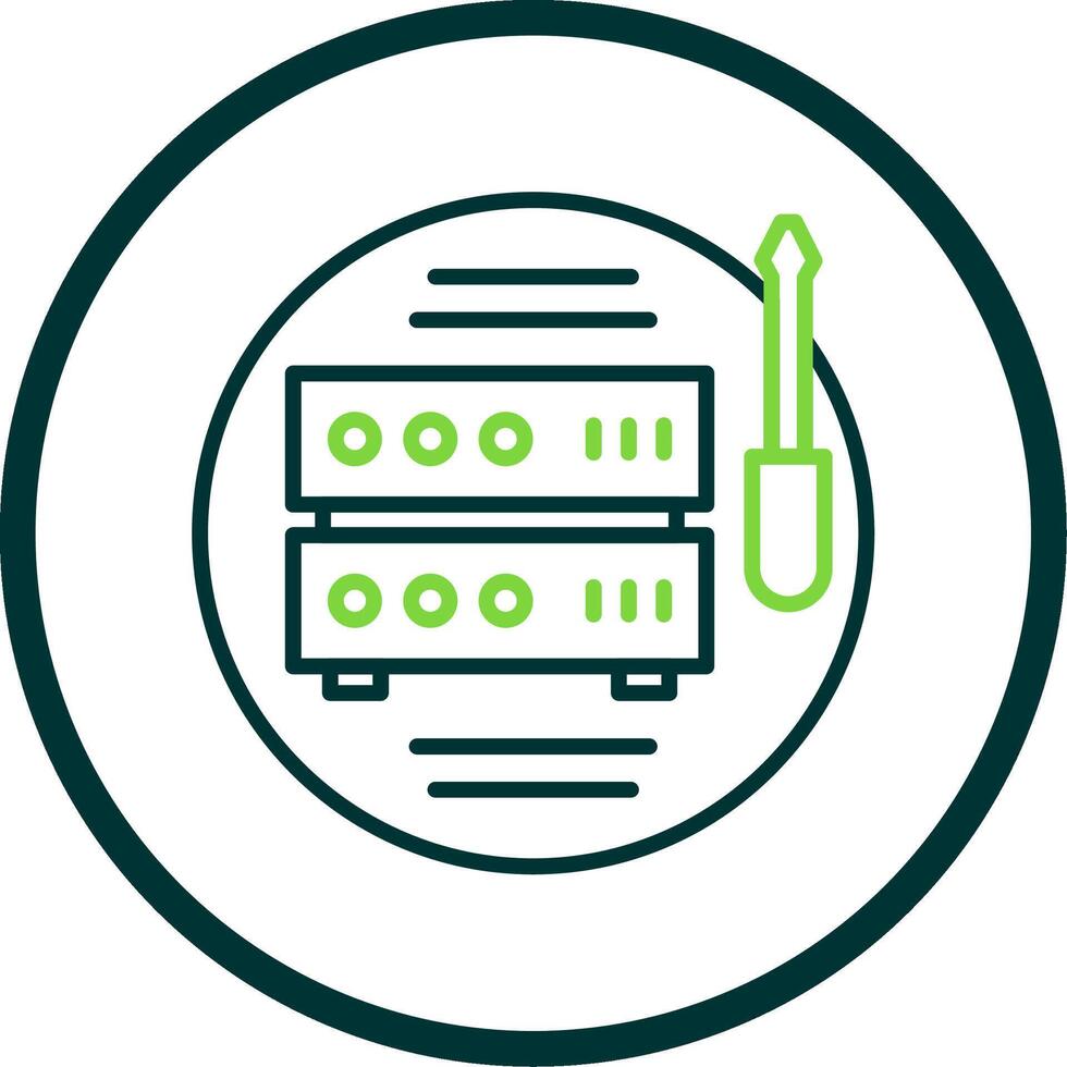 Tech Support Line Circle Icon Design vector