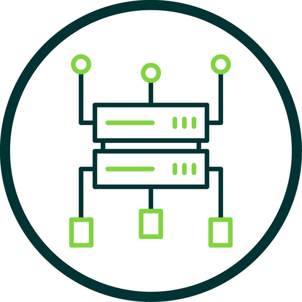 Data Structure Line Circle Icon Design vector