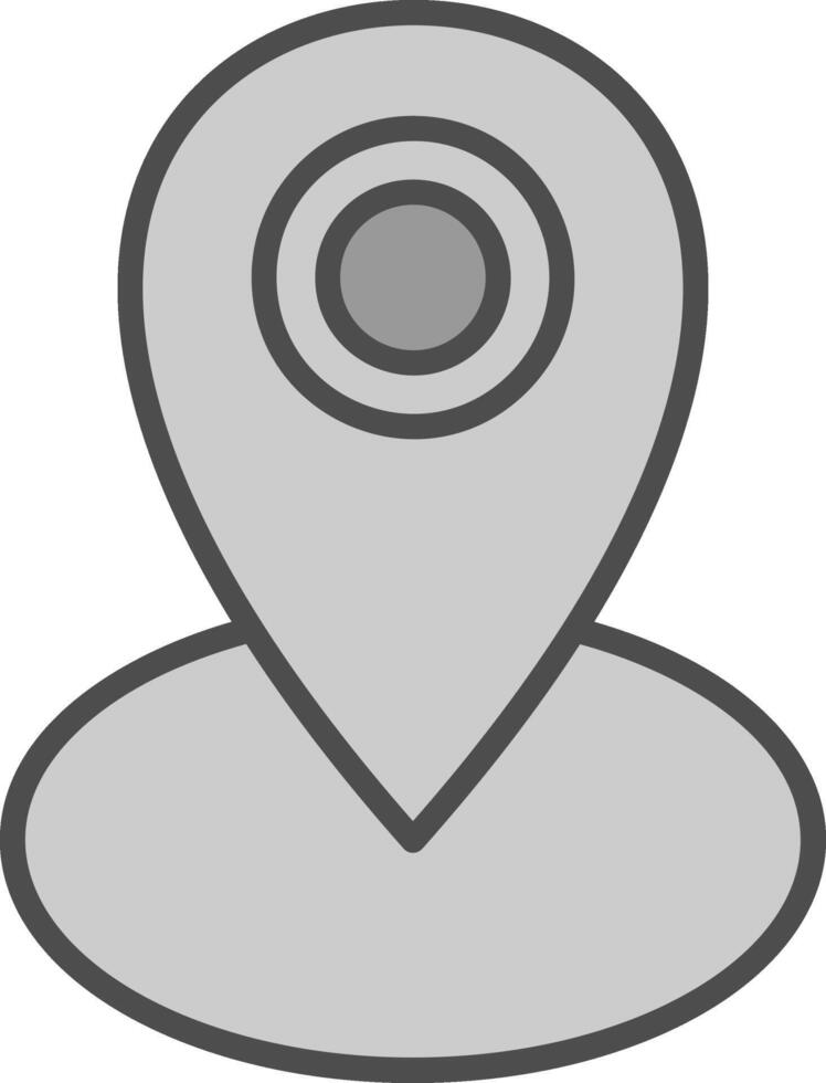 Gps Line Filled Greyscale Icon Design vector