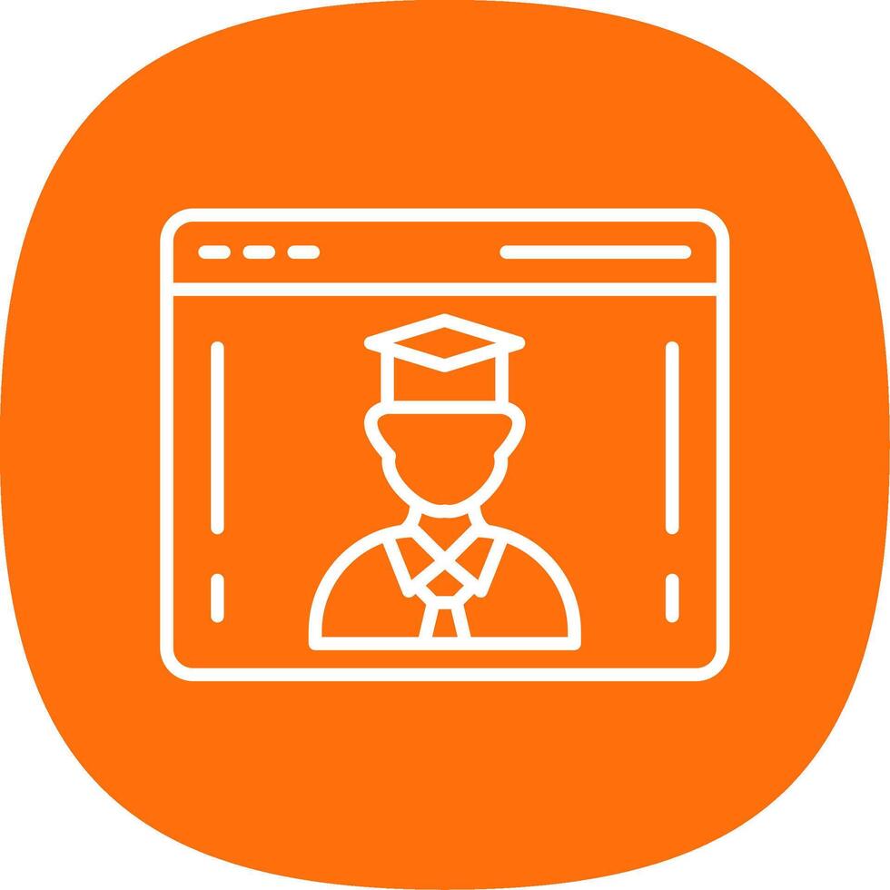 Student Line Curve Icon Design vector