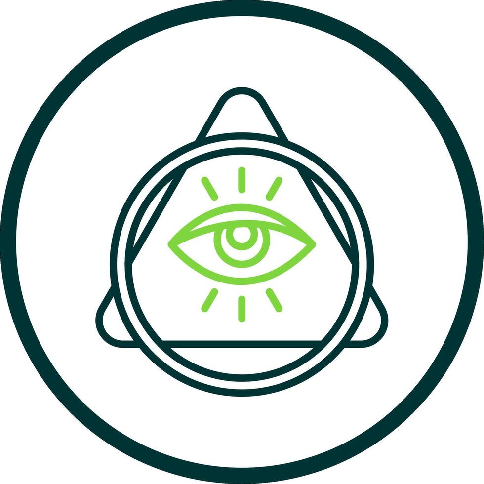 Eye Of Providence Line Circle Icon Design vector