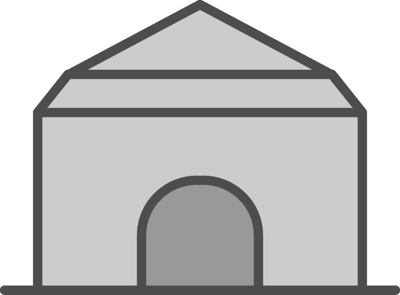 Canopy Line Filled Greyscale Icon Design vector