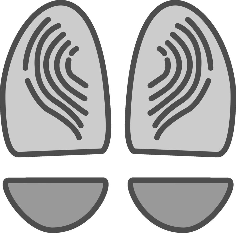 Footprint Line Filled Greyscale Icon Design vector